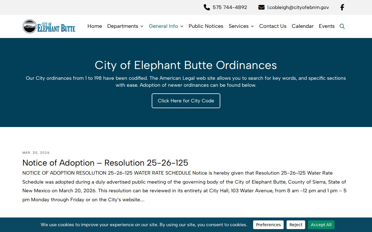 Sierra County Elephant Butte court docket Ordinance 193 Magistrate Court jurisdiction
